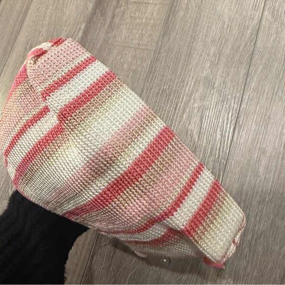 Striped Pink and Cream Pouch - Picture 7 of 7